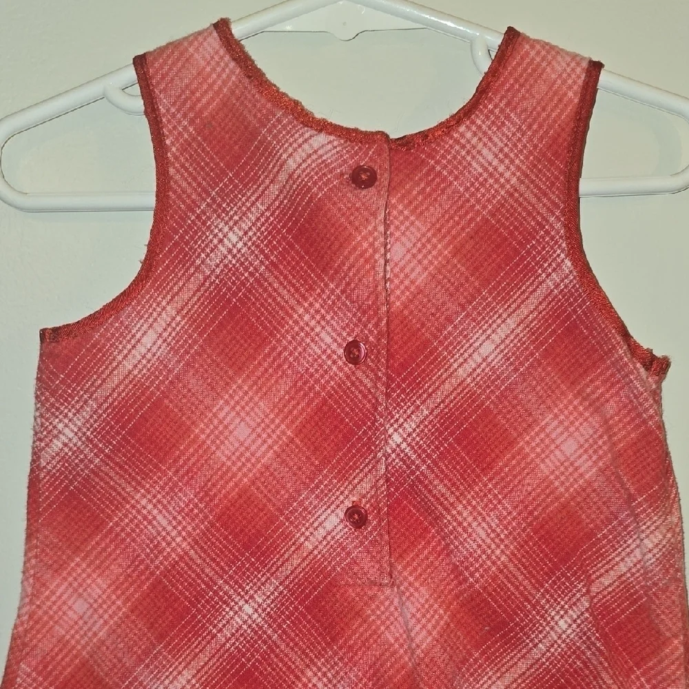 Old Navy Red Plaid Kids Formal Dress LOT-P